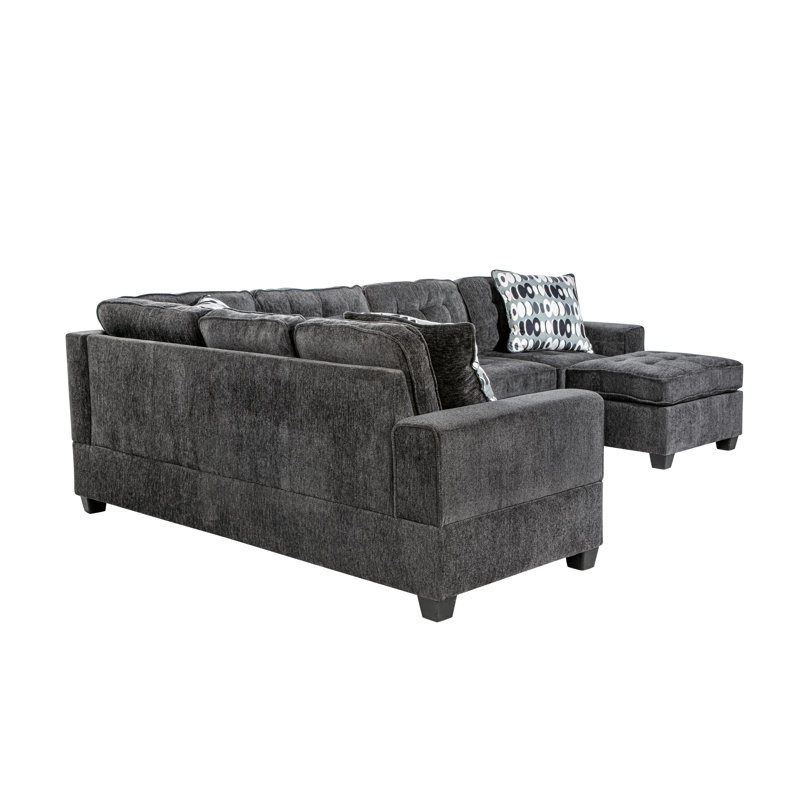Woodmere Ventura Glory Furniture Oslo SECTIONAL, Gray Chenille