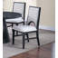 5 pièces Table de salle à manger avec 4 chaises latérales en tissu blanc avec table ronde et base cône