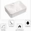 Lavabo de salle de bain 16 po x 12 po - Céramique rectangulaire, moderne, blanc, teinté - style moderne rectangulaire, finition résistante aux acides
