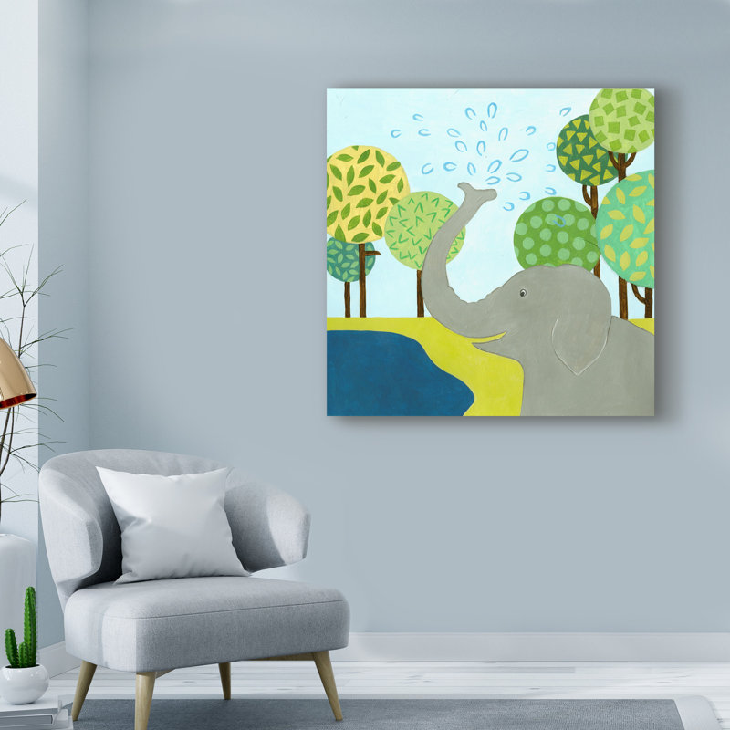 « jungle fun ii », art sur toile, H 18 po x l 18 po x P 2 po