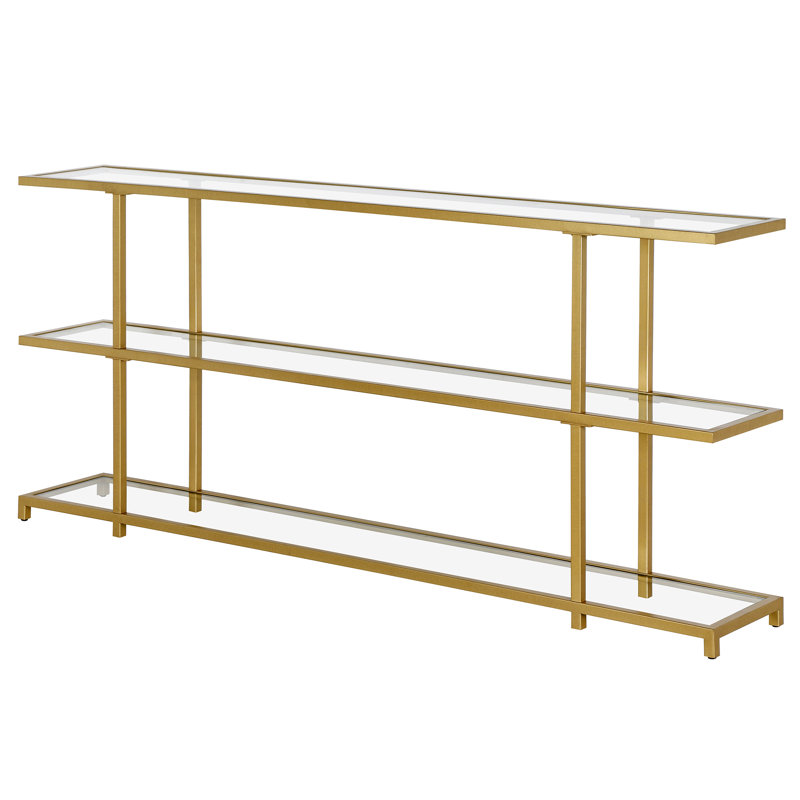 Greenwich Console Table, Brass, 29" H x 64" W x 10" D
