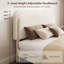 Structure de lit, lit plateforme rembourré moelleux avec tête de lit réglable en hauteur, lattes en bois et en acier robustes, compatible avec un matelas sans ressorts, assemblage facile-129420113-129420111