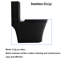 Toilette noire matte à double chasse, 1,1 / 1,6, 1000G sur carte pour une chasse d'eau supérieure à chasse d'eau moderne, option énergie