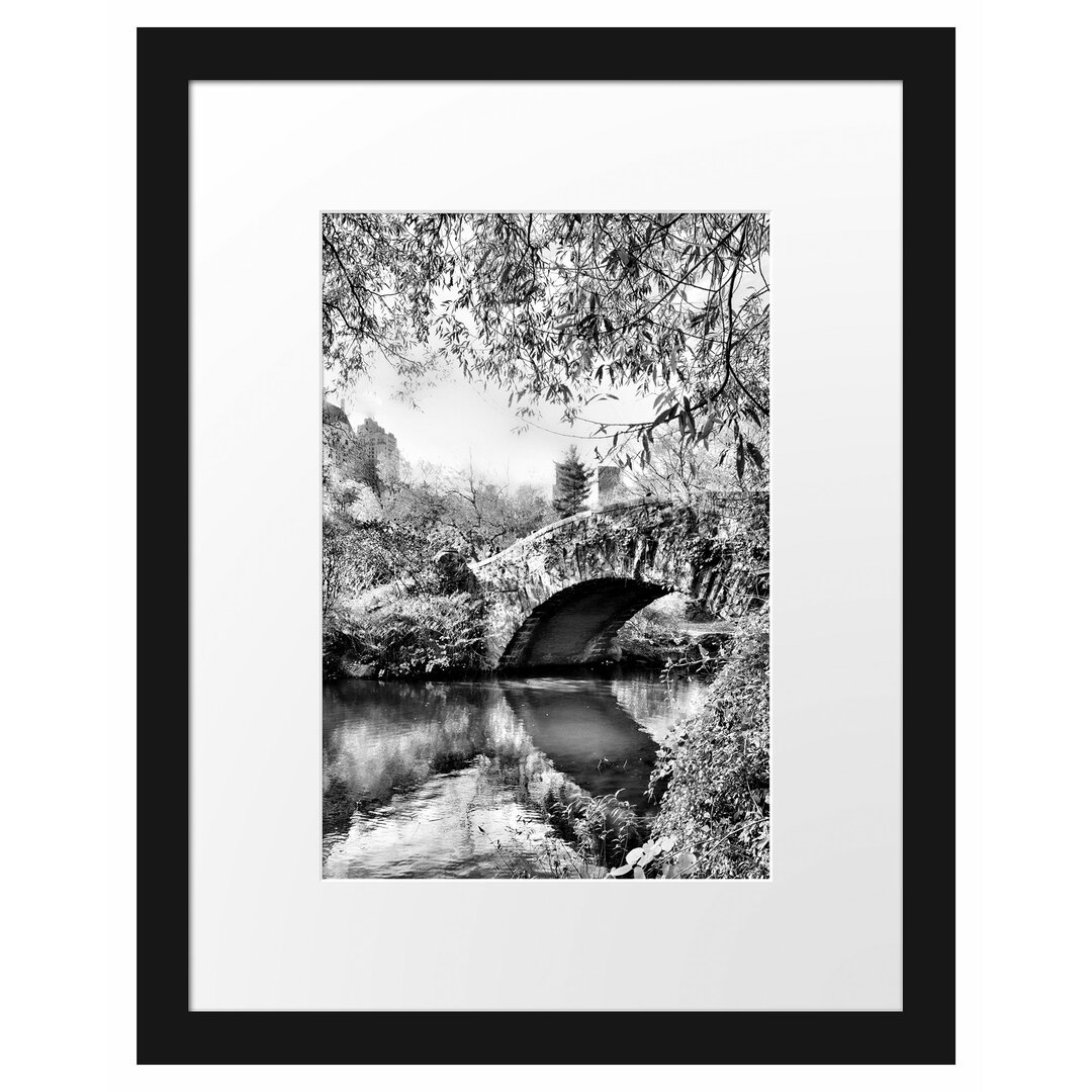 Gerahmtes Poster Bridge in Central Park in Autumn