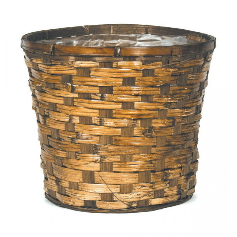 Espresso Washed Basket Shaped Planter