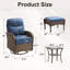 Ensemble de fauteuils pivotants multiples en osier pour l'extérieur Alakai-2087349463
