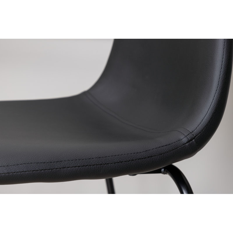 Santos Upholstered Counter Stool, Black
