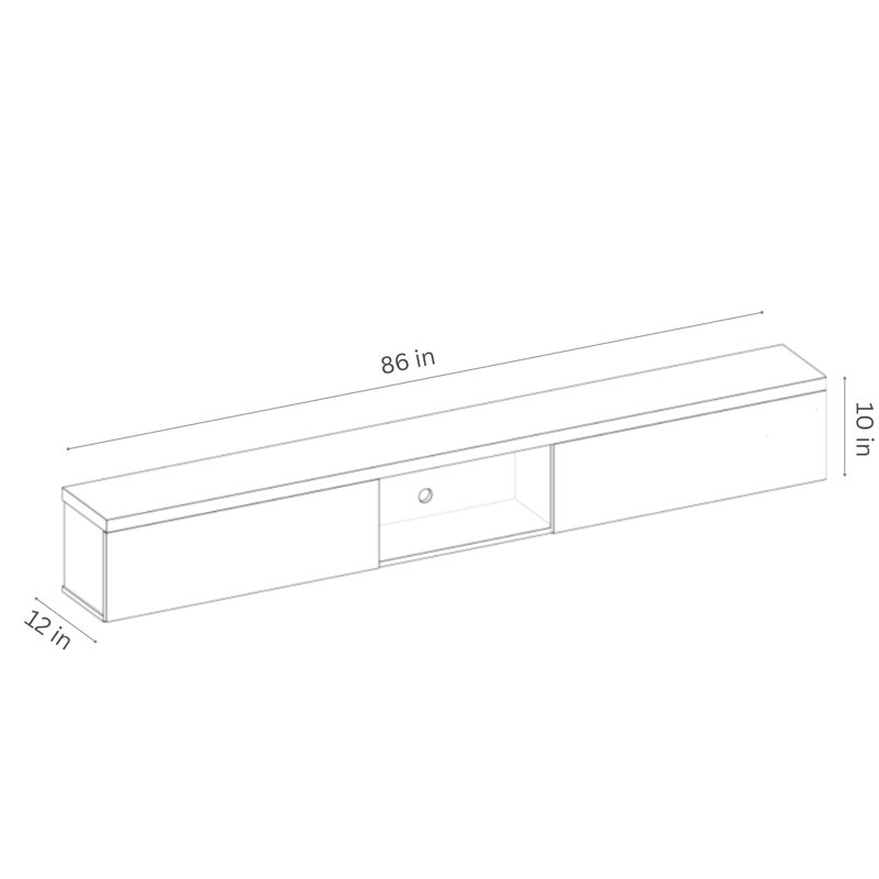 Elberon Curazao 86" Floating TV Stand