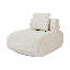 Fauteuil rond sans accoudoirs vanille Dannita