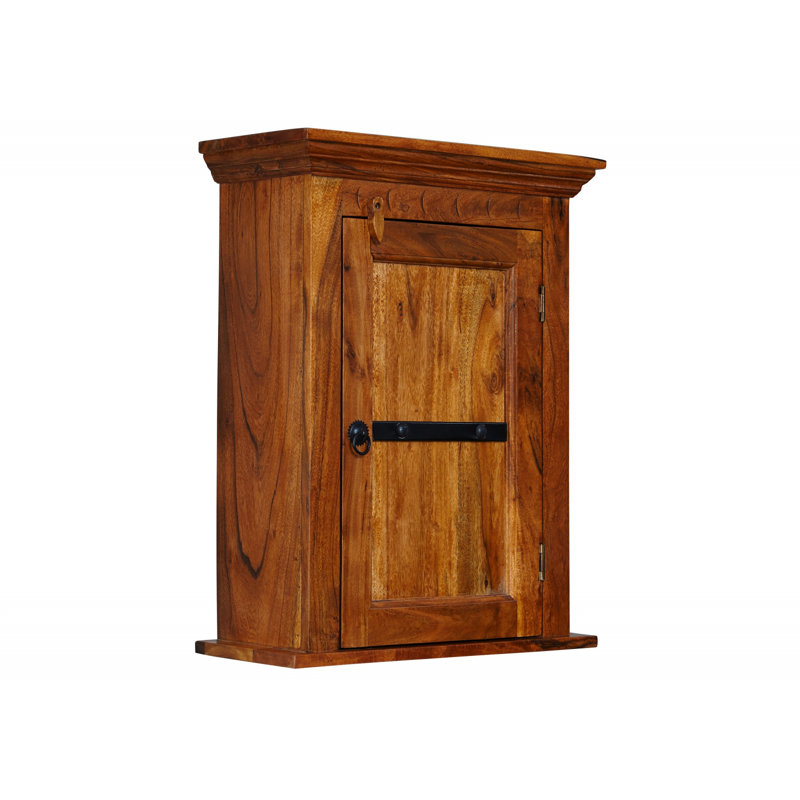 Oxford Solid Wood Wall Bathroom Cabinet, Honey