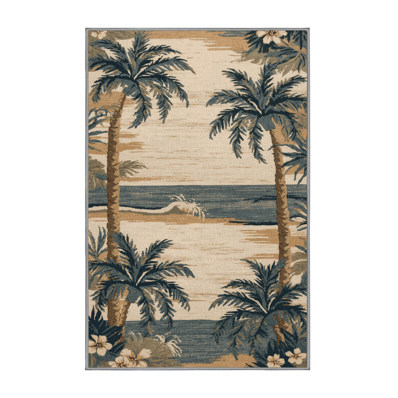  Tapis bord de mer lavable, Rectangulaire 2 pi x 3 pi