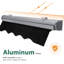 Auvent de fenêtre rétractable avec angle de pavillon réglable, structure en aluminium et tissu acrylique-134245577