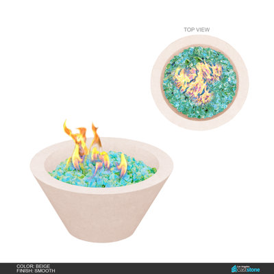 Round Concrete Natural Gas Fire Pit