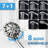 No-Tool Installation 5 Inch Rain Shower & 7-Spray Handheld Combo With 26" Adjustable Slide Bar, Dual Flow 1.8GPM Watersense​-124898182