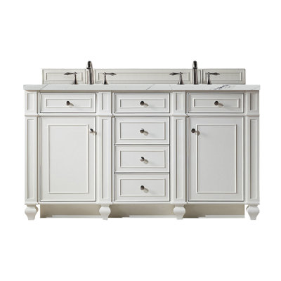 Bristol 60" Double Vanity W/FreePower Wireless Charger
