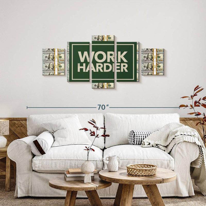 Work Harder, 24" H x 55" W