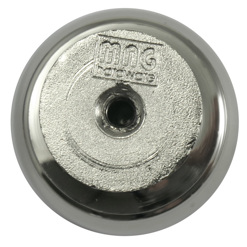 Polished Nickel Round Cabinet Knob with Mounting Hardware