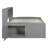 Full Size Wood Daybed with 2 Bedside Cabinets, Upper Shelves & 4 Storage Drawers, Gray-118661109