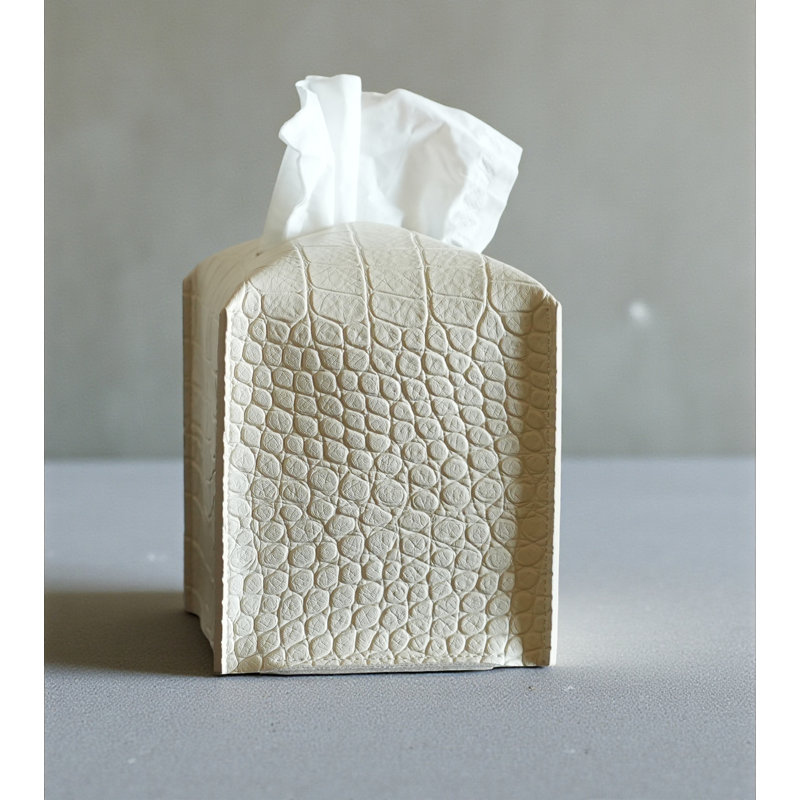 Porte-mouchoirs style crocodile, Beige