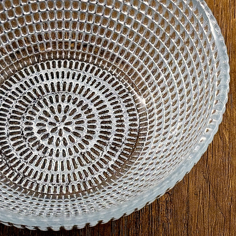 Bol latéral en verre doré Pyle, Argent