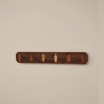 Vintage Vase Artistic Sliding Wall-Mounted Coat Rack