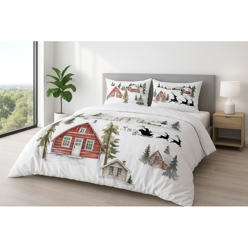 Ensemble de housse de couette, Housse de couette double + 2 taies d'oreiller stan