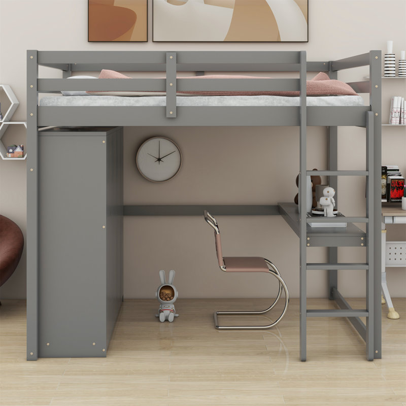 Lit pour enfant Shauna, Gris