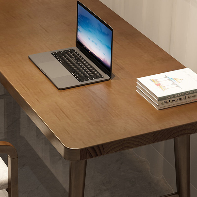 Bureau rectangulaire en bois massif noyer, H 29,53 po x l 78,74 po x P 23,62 po