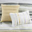 Literie 8 pièces jaune pour très grand / très grand lit - seersucker, et lavable à la machine en seersucker, coussins décoratifs à rayures aquarelles-124915222-124915219