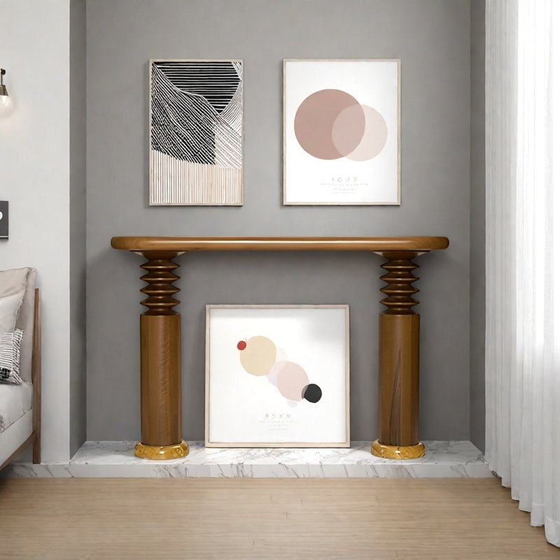 Console moderne minimaliste, Brun, H 31,5 po x l 39,37 po x P 13,78 po