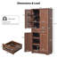 Armoire garde-manger 72 "avec tablettes et tiroirs Ruben-561515174