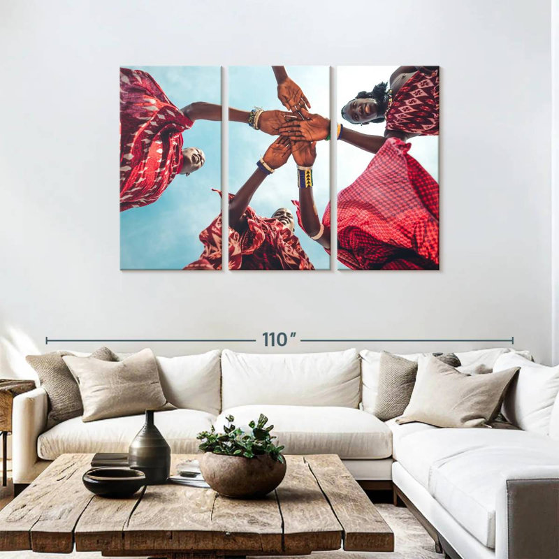 Leisha African Leisha, 48" H x 74" W