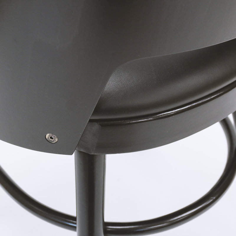 43 Wood Back Side Chair, Black, Black