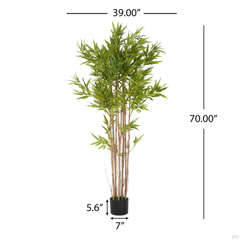 Bambou artificiel avec pot