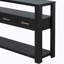 Console de 62,2 po avec 4 tiroirs et 2 tablettes en bois-728528867