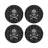 Crossbones Large Vegan Leather Round Pebble Placemat
