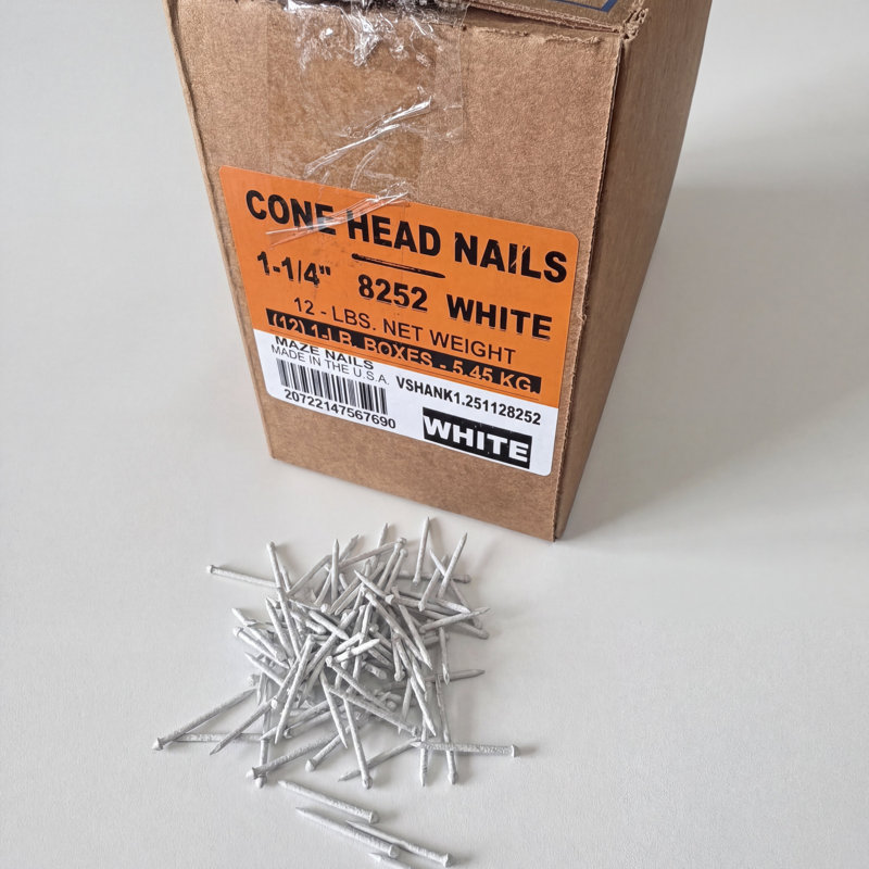 Clous à tête conique, Blanc