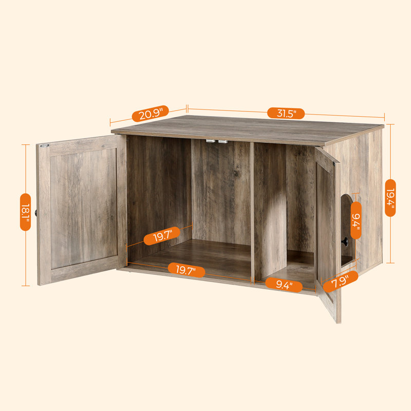 Sulema Litter Box Enclosure, Greige