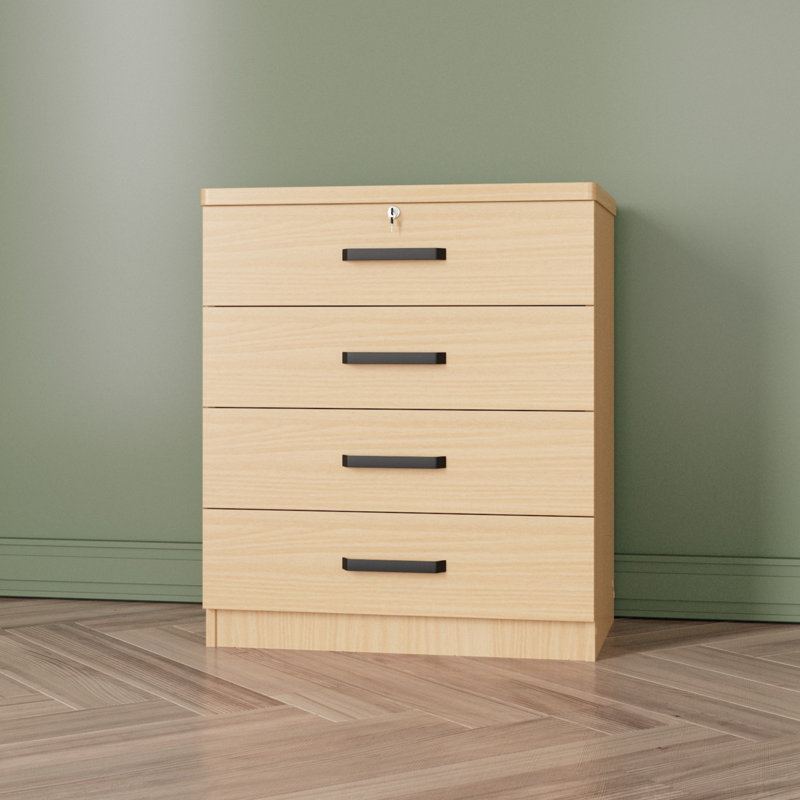 Commode 4 tiroirs Khymani, Hêtre