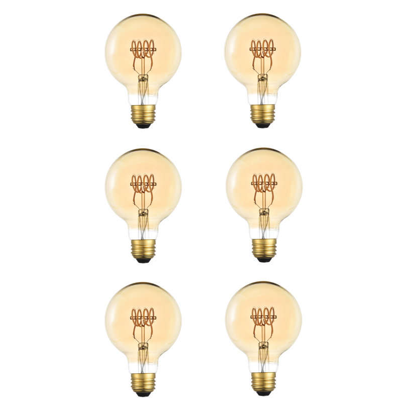 6 watts (équivalant à 40 watts), del g25, ampoule à intensité réglable, blanc chaud (2000k) e26/base moyenne (standard)