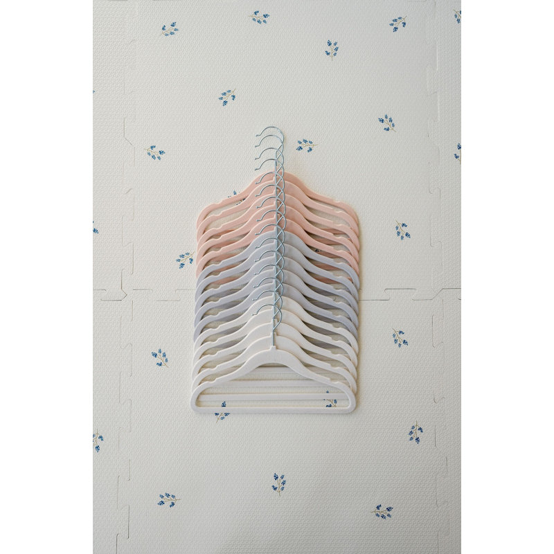 3 Sprouts Assorted Velvet Baby Clothes Hangers - Pack of 30