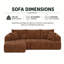 Canapé Boneless, canapé modulaire en L Chenille-129718218-129718223