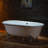 66" Enameled Cast Iron Double Ended Clawfoot Bathtub with Chrome Iron Feet, White