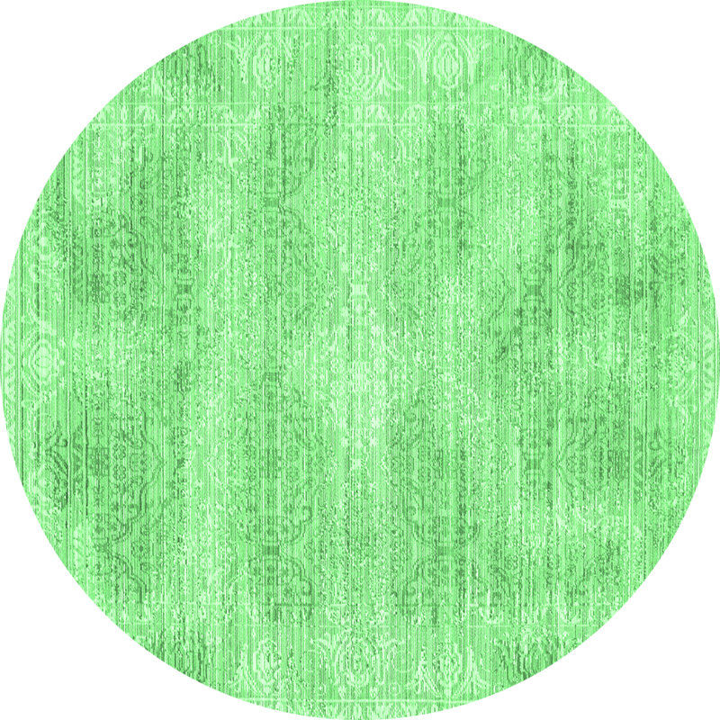 Anabelli Washable Abstract Indoor Rug, Round 3'