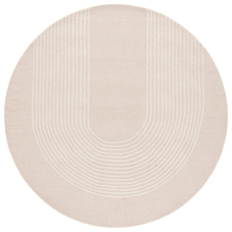 Orion Ebony Hand Tufted Wool Pile Rug, Round 6'