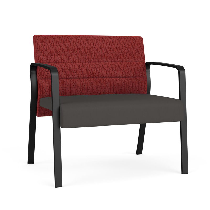 Chaise bariatique Waterfall, Noir, Portes ouvertes en tissu noir