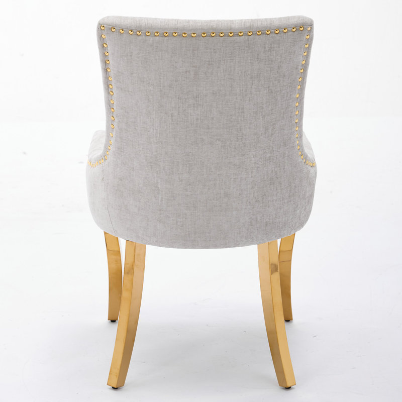 Modern Minimalist Dining Chair, Beige