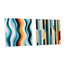 Motif rayé bleu minimaliste élégant - formes abstraites acrylique en verre, ensemble de 2-103926720