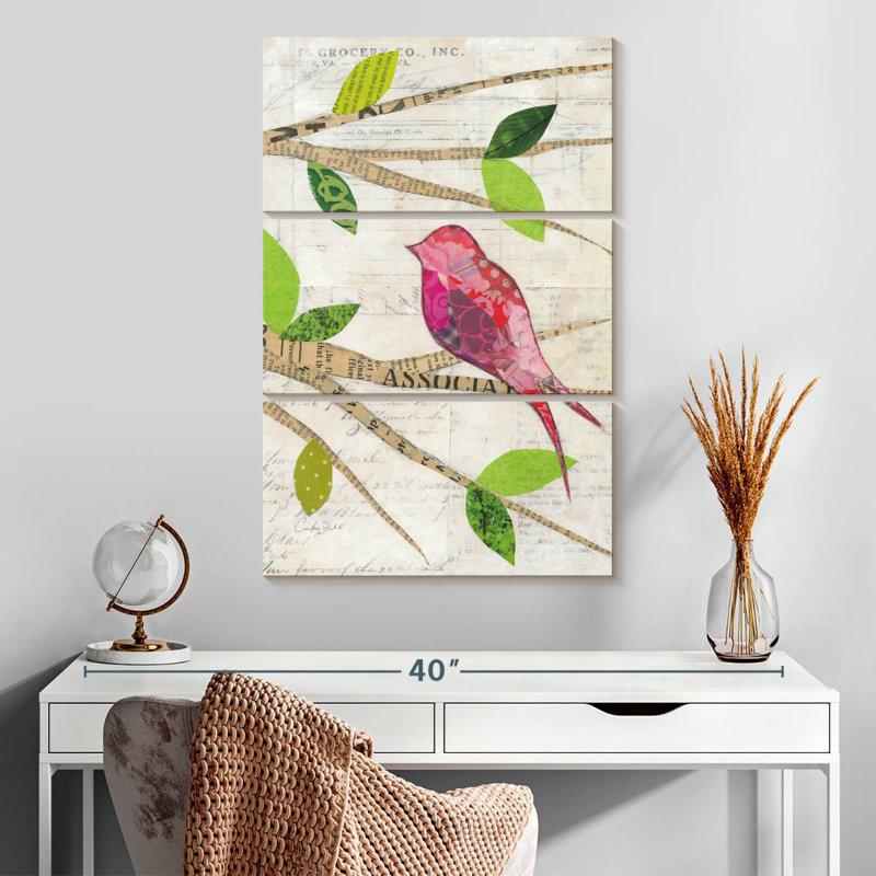Brampt Birds In Spring IV, 32" H x 20" W