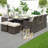 Rectangular 6 - Person 70.87'' Long Fire Pit Table Dining Set With Cushions-1858732806